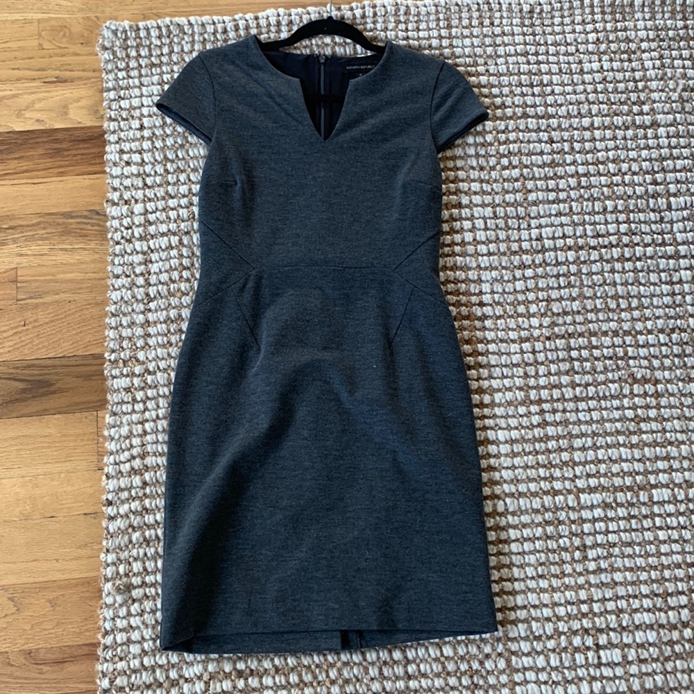 Gray dress from Banana Republic